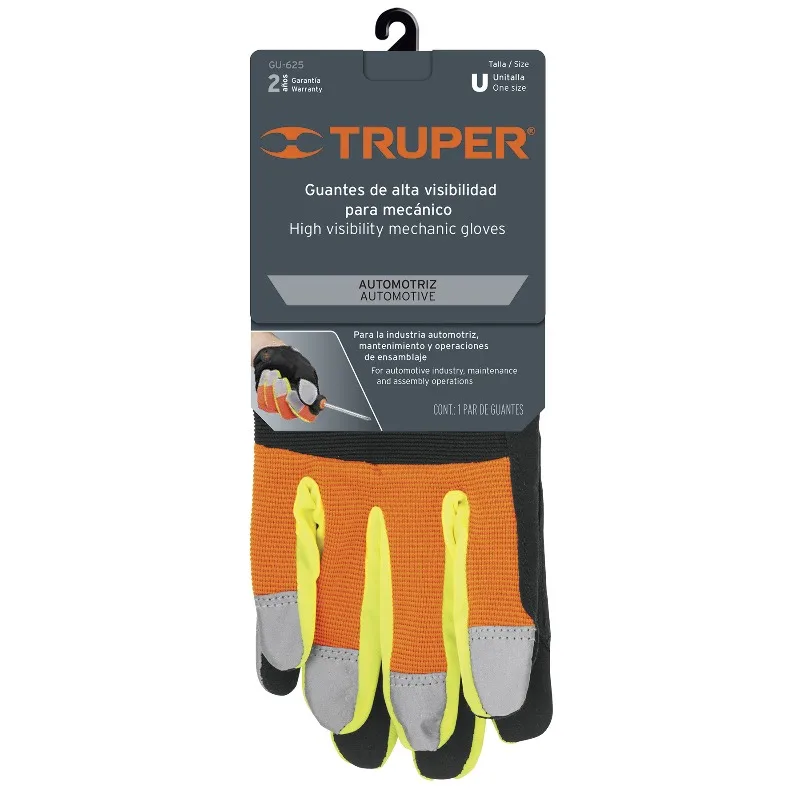 TRUPER GU-625 Перчатки механика со светоотражающей полоской