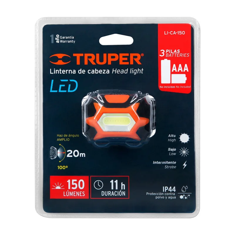 TRUPER LI-CA-150 Фонарь туристический налобный 150 лм