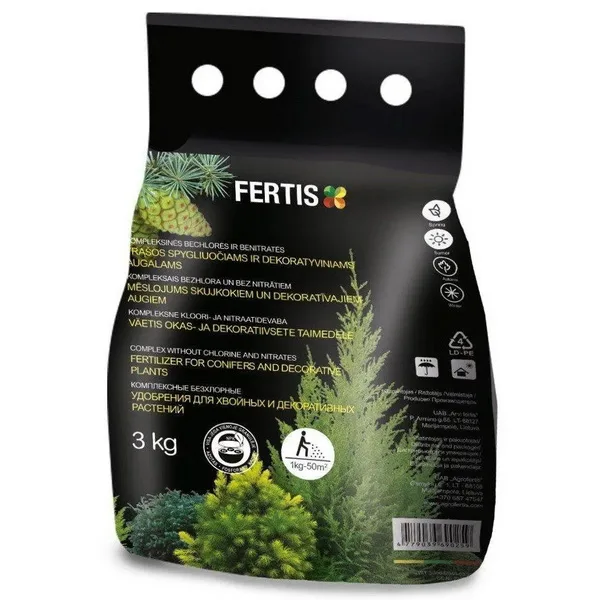 Удобрение FERTIS NPK 12-8-16+ME 3кг для хвойных