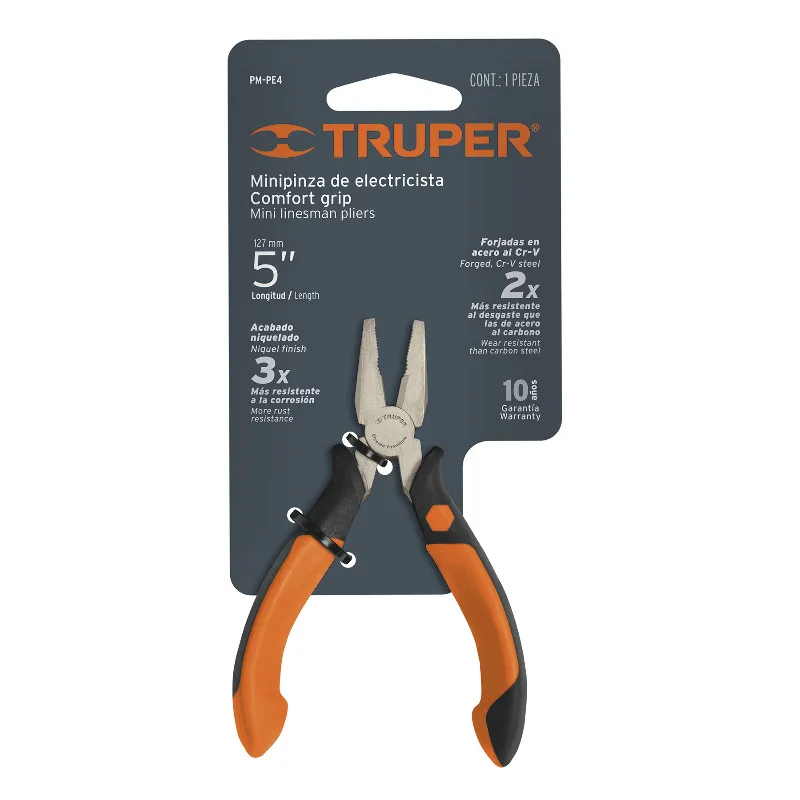 TRUPER PM-PE4 Профи Мини плоскогубцы Cr-V 120мм