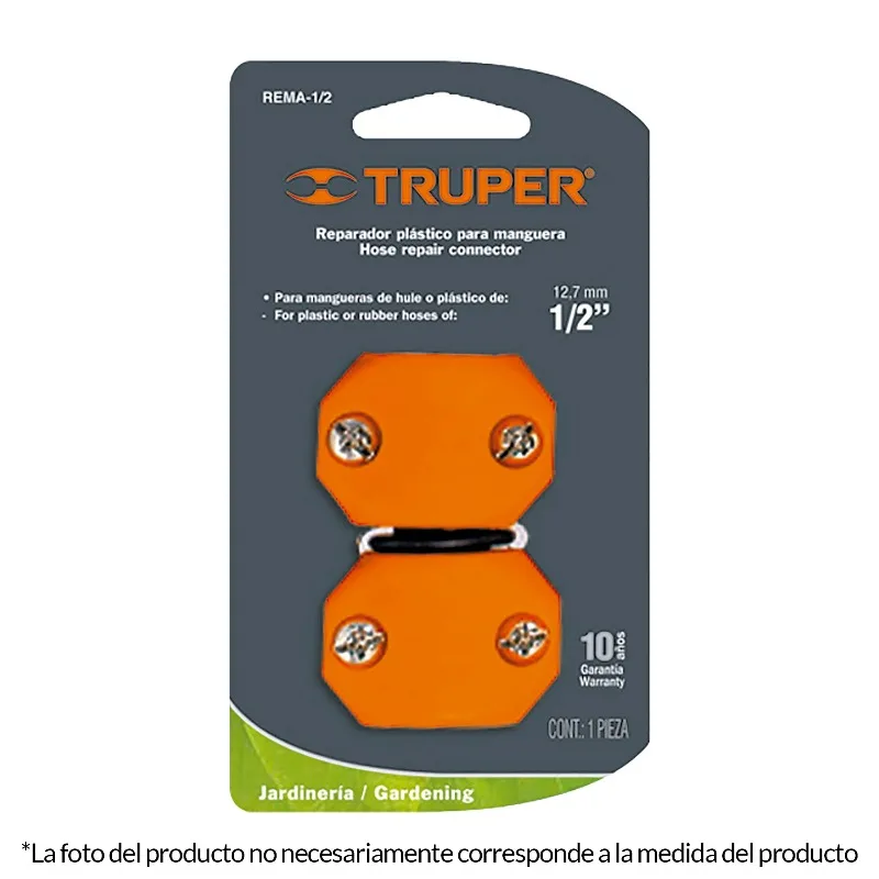 TRUPER REMA-1/2 Соединитель садовый для шланга Пластик ремонтный 1/2"
