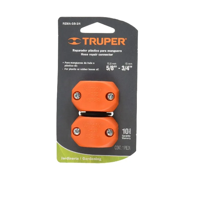 TRUPER REMA-5/8-3/4 Соединитель садовый для шланга Пластик ремонтный 5/8"-3/4"