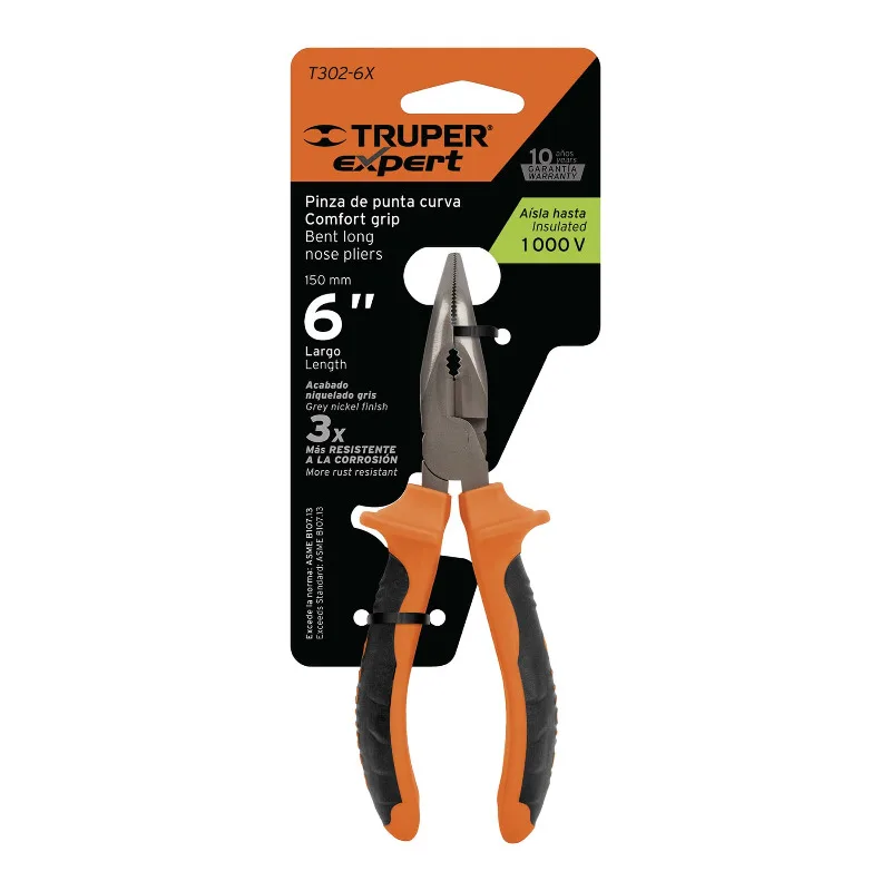 TRUPER T302-6X Долгогубцы Профи гнутые диэлектрические Cr-V 150мм