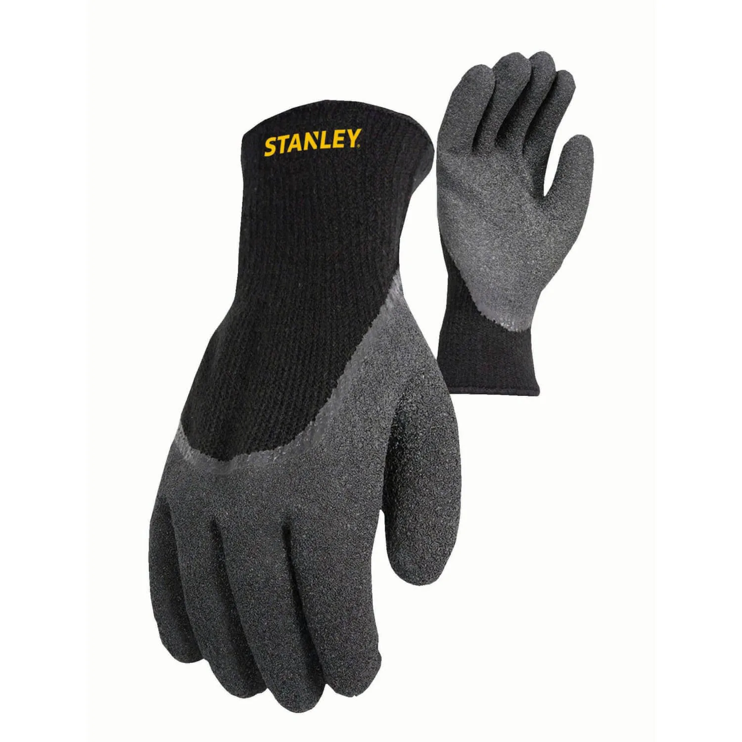 Универсальные акриловые перчатки Stanley с зимним микропенным покрытием и ладонью из микропенолатекса STANLEY SY610L.